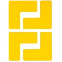 FORMA "L" COLOR AMARILLO  76,2 x 203 mm