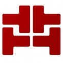 FORMA "T" COLOR ROJO  76,2 x 203,2 mm