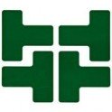 FORMA "T" COLOR VERDE   101,6 x 254 mm