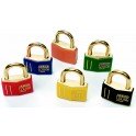 CANDADO DE SEGURIDAD EN LATÓN COLOR VERDE pack 12 unidades