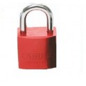 CANDADO DE SEGURIDAD BRADY "ALUMINIO" 25 mm color ROJO c/6 unidades KD