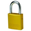 CANDADO DE SEGURIDAD BRADY "ALUMINIO" 25 mm color AMARILLO c/6 unidades KD