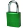 CANDADO DE SEGURIDAD BRADY "ALUMINIO" 25 mm color VERDE c/6 unidades KD