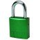 CANDADO DE SEGURIDAD BRADY "ALUMINIO" 25 mm color VERDE c/6 unidades KD