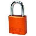 CANDADO DE SEGURIDAD BRADY "ALUMINIO" 25 mm color NARANJA c/6 unidades KD