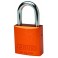 CANDADO DE SEGURIDAD BRADY "ALUMINIO" 25 mm color NARANJA c/6 unidades KD