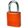 CANDADO DE SEGURIDAD BRADY "ALUMINIO" 25 mm color NARANJA c/6 unidades KD