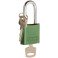 CANDADO DE SEGURIDAD BRADY "ALUMINIO" 40 mm color VERDE c/6 unidades KD