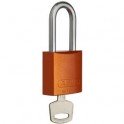 CANDADO DE SEGURIDAD BRADY "ALUMINIO" 40 mm color NARANJA c/6 unidades KD