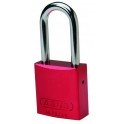 CANDADO DE SEGURIDAD BRADY "ALUMINIO" 75 mm color ROJO c/6 unidades KD