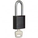 CANDADO DE SEGURIDAD BRADY "ALUMINIO" 75 mm color NEGRO c/6 unidades KD