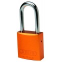CANDADO DE SEGURIDAD BRADY "ALUMINIO" 75 mm color NARANJA c/6 unidades KD