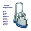 CANDADO EN ACERO LAMINADO BRADY, color AZUL, 20 mm, pack de 6 unidades