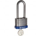 CANDADO EN ACERO LAMINADO BRADY, color AZUL, 51 mm, pack de 6 unidades