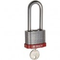 CANDADO EN ACERO LAMINADO BRADY, color ROJO, 51 mm, pack de 6 unidades