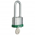 CANDADO EN ACERO LAMINADO BRADY, color VERDE, 51 mm, pack de 6 unidades