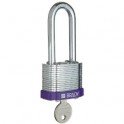 CANDADO EN ACERO LAMINADO BRADY, color VIOLETA, 51 mm, pack de 6 unidades