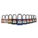 CANDADO DE SEGURIDAD BRADY "COMPACT" color MARRÃN, 38 mm pack 6 unidades
