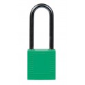 CANDADO DE SEGURIDAD BRADY "COMPACT" color VERDE, 50 mm pack 6 unidades
