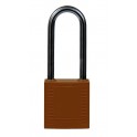 CANDADO DE SEGURIDAD BRADY "COMPACT" color MARRÃN, 50 mm pack 6 unidades