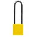 CANDADO DE SEGURIDAD BRADY "COMPACT" color AMARILLO, 75 mm pack 6 unidades