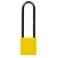 CANDADO DE SEGURIDAD BRADY "COMPACT" color AMARILLO, 75 mm pack 6 unidades