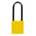 CANDADO DE SEGURIDAD BRADY "COMPACT" color AMARILLO, 50 mm pack 6 unidades