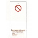 Tarjeta bloqueo en blanco 50 x 110 mm (c/10 unid. + 10 bridas)