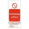Tarjeta bloqueo PROHIBIDO ACTIVAR 50 x 110 mm (c/10 unid. + 10 bridas)